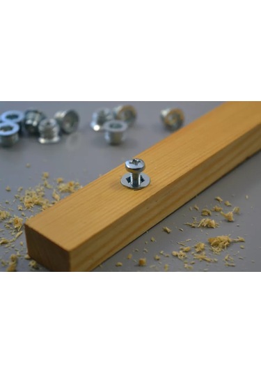 Moj Cerdak Mobilya Bağlantı Parçası M8x20mm-20 Adet. 173628216 Gri