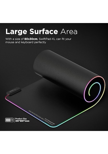 Vertux Swiftpad-xl, Led Genişletilmiş Oyun Fare Altlığı, Optimum