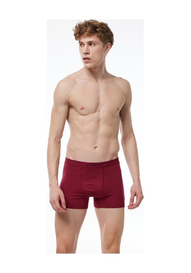 Malabadi Erkek Bordo 3'lü Pamuk Elastan Boxer 3m075 Bordo