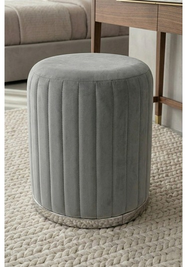 Long Line Grey - Silver Puf Gri - Gümüş