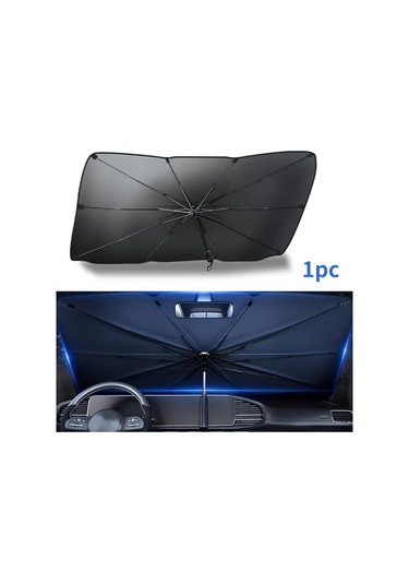Cloudstore Siyah Otomatik Katlanır Titanyum Güneşlik Ön Cam İzolasyon Uv Koruma Yaz si