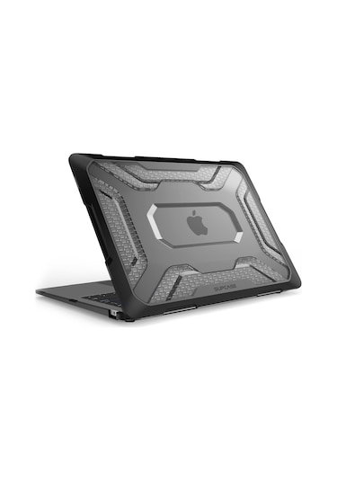 Apple Uyumlu MacBook Air Kılıf Hardcase Touch Id A1932 2018/2019 Outdoor Sc Siyah