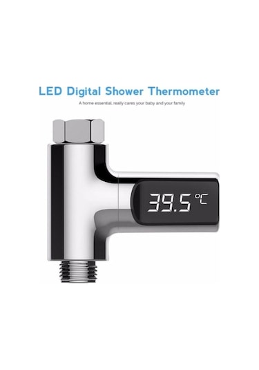 Valkyrie Dijital Led Monitörlü Mutfak Banyo Ve Duş Termometresi Gümüş
