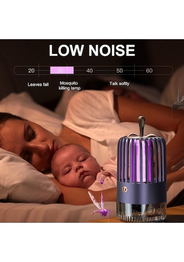 Fortunelane Ev İçi Mosquito Killer: 360 Işık & Turbo Emme & Güçlü Öldürme, Görünür Depo, Beyaz