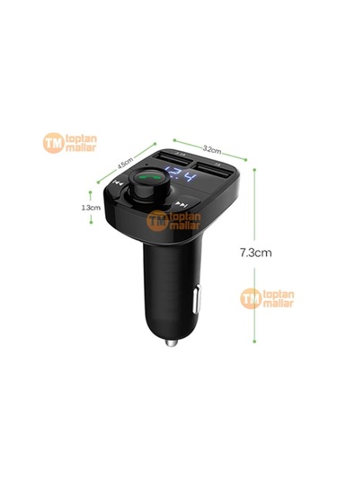 Carx8 Fm Transmitter Bluetooth Araç Kiti 4.0 Micro Sd Usb  Şarj