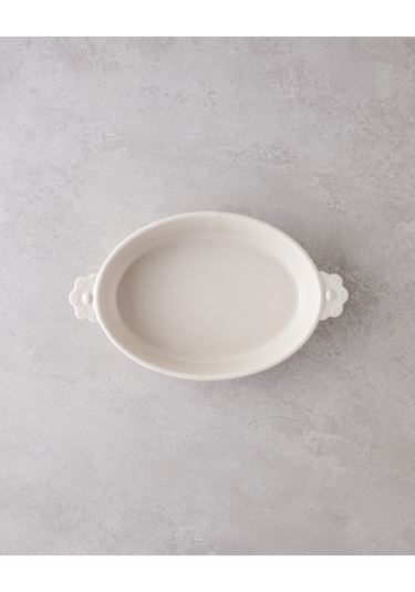 English Home Soft Bloom Stoneware Fırın Kabı 28 Cm Krem Krem