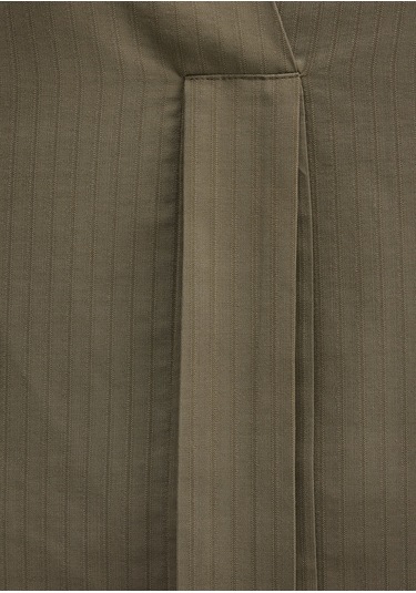 Mavi - Haki Tencel Karışımlı Bluz 1211423-87538 Yeşil