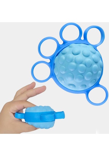 Suntek Parmak Kavrama Topu Sıkma Eğitimi Kuvvet Esneklik El Mavi