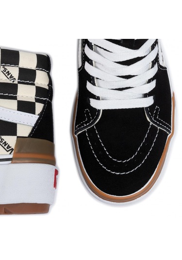 Bot Kadın Vn0a4btwvlv1 Vans Ua Sk8-hi Stacked Checkerboard Multi/true White Çok Renkli
