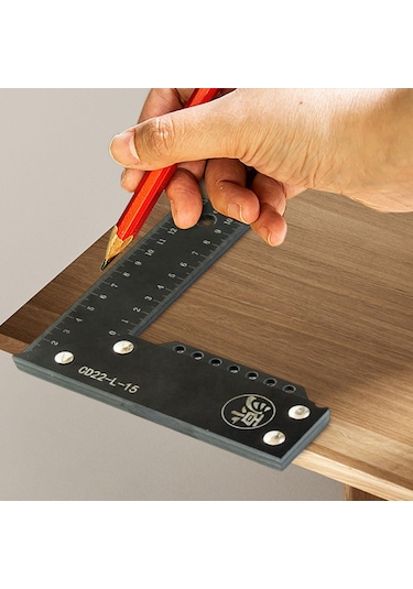 Suntek Dik Açı Cetvel Yüksek Hassasiyetli Profesyonel Siyah-150mm