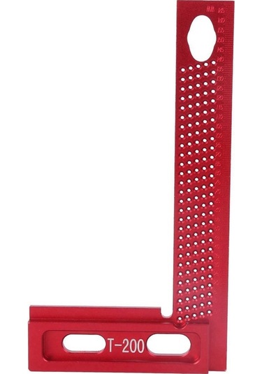 Besthome1 T-200 Ahşap Ölçme Aleti, Alüminyum Alaşımlı, Dayanıklı, Koruyuculu, Hassas İşaretleme, Kaydırmalı T-cetvel