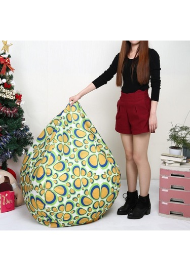 Suntek Su Geçirmez Oxford Baskılı Oyun Beanbag Kanepe Kapak Gri