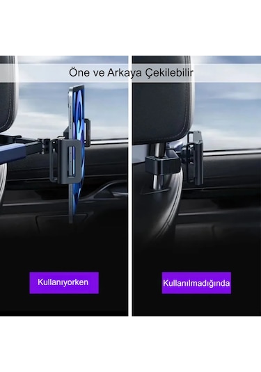Hymark Araba Kafalık 12.9 İnç Araç Arka Koltuk Evrensel Tablet Ve