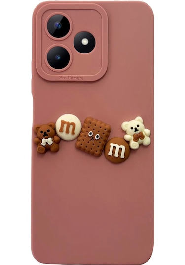 Realme Note 50 / C53 Kılıf 3d M Bear Kamera Korumalı Silikon Kapak