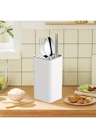 Suntek Mutfak Düzenleyici Tutucu Depolama Gümüş Kutusu Beyaz Beyaz