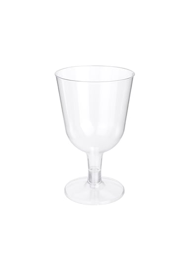 Şeffaf Plastik 12'li Şarap Kadehi 150 Ml Şeffaf