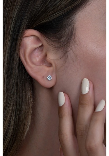 Tek Taş Gümüş Kolye Küpe Ve Yüzük Seti Ags02