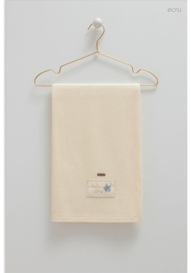 Soft Style Triko Görünümlü Penye Battaniye Ekru