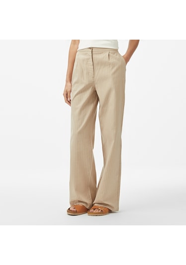 Nautica Kadın Bej Regular Fit Pantolon Düz 55p705t Bej