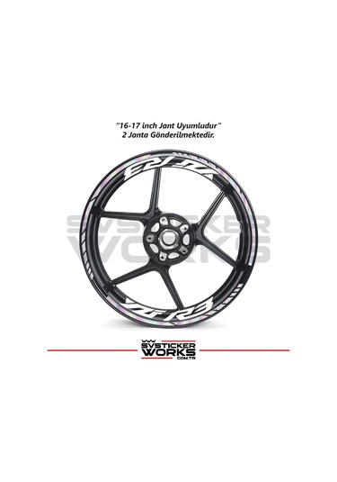 Yamaha Yzf-r3 Yazılı Jant Sticker Dış Ve İç Set Sticker Jant Şeridi Hologram