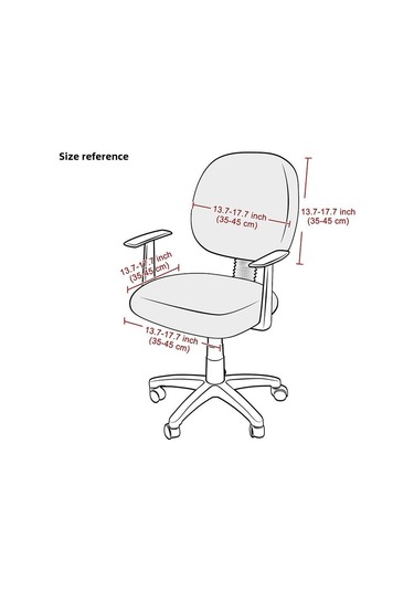 1 Set Ofis Koltuğu Kılıfları Elastikoyun Koltuğu Kılıfları Kaldırılabilir Çıkarılabilir Bilgisayar Koltuğu Kılıfı Döner Koyu Gri