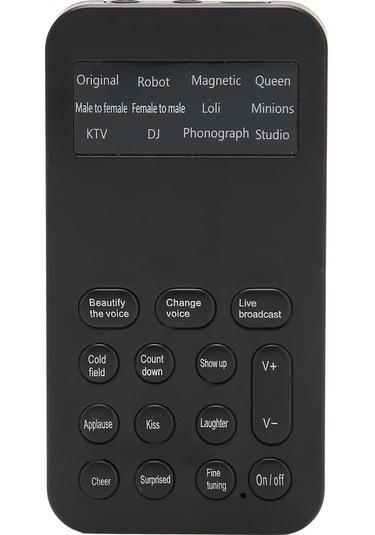 Mufunye El Tipi Minik Ses Değiştirici 8 Efektli Ses Ayarı Fonksiyonu Mikrofon Tool Cep Telefonu Bilgisayar Tablet Xbox Ps4 Uyumlu Dahili Pil İle