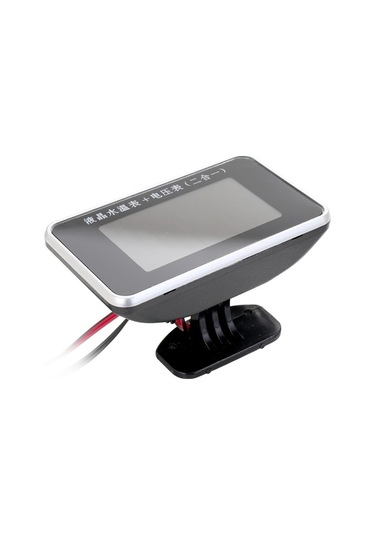 Besthome1 Araç Lcd Dijital Su Sıcaklığı Voltaj Göstergesi, Güneşe Dayanıklı 3d Ekranlı Sensörlü