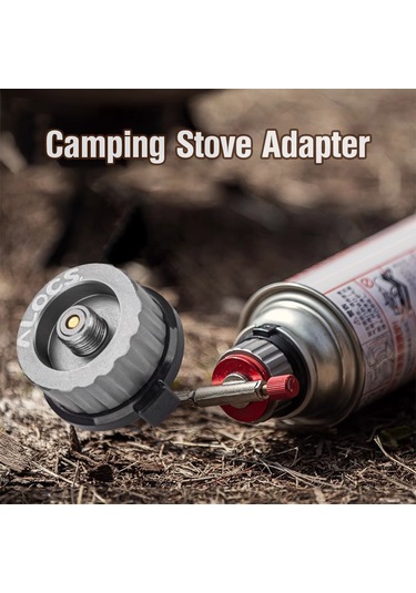 Alocs Gümüş Açık Piknik Için Kamp Sobası Adaptörü Alüminyum Alaşımlı Gümüş