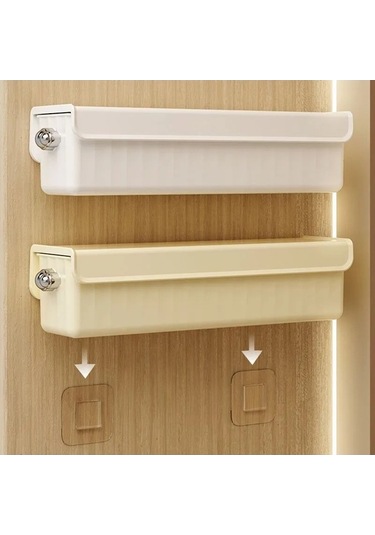 Didadodo 6 Bölme Taşınabilir Organizatör - 34,5x9,5x9 Cm, Beyaz Pratik Saklama Çözümü Küçük Mutfak Yardımcısı Beyaz