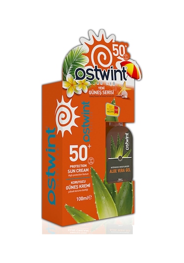 Ostwint SPF50+  Güneş Kremi + Güneş Sonrası Aloe Vera Jel 2 x 100 ML