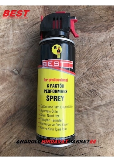 Best 400ML Pas Sökücü Sprey Yağlayıcı Pas Önleyici 6Fktör