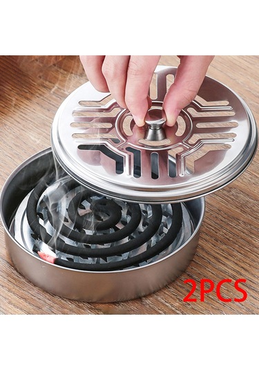 Suntek Brülör Bobin Tutucu Tütsü Kamp Için Kapalı Gümüş Gümüş