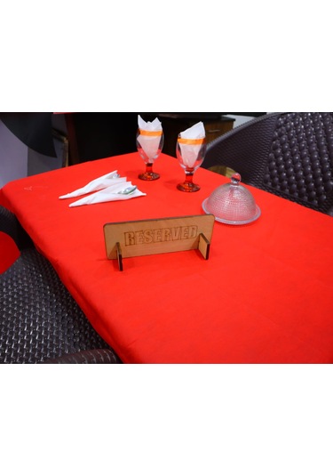 Deepcraft Ahşap Masa Rezerve Yazısı Restoran & Kafe Rezerve