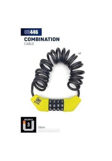 Ur446 Şifreli Halat Kilit Kask Kilidi