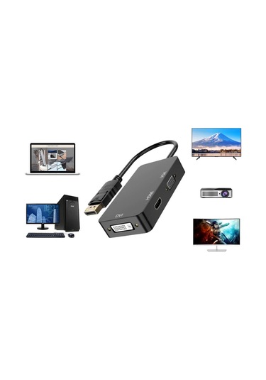 Displayport To Hdmi Vga Dvi Çevirici Dp Dönüştürücü Display Port