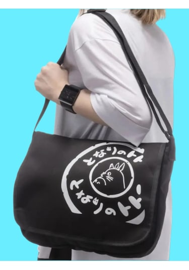 Tezzgelsin Totoro Bag Postacı Çanta Siyah
