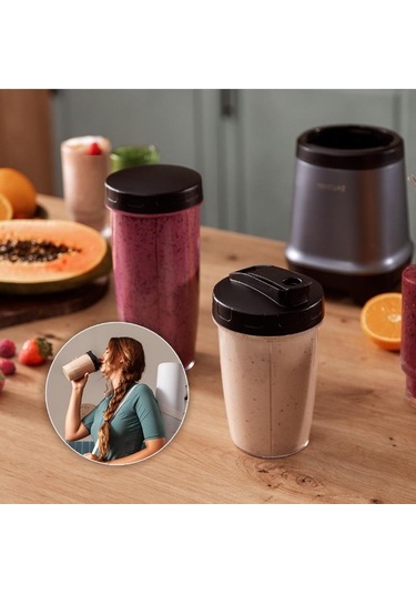 Cecotec Nutriblender 1000 W Fusion Taşınabilir Smoothie Blender Gri - Siyah
