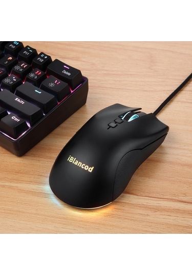 Didadodo Mufunye İblancod M1 Rgb Faresi - 6 Dpı Seviyeli Oyun Fare - Usb Kablo Usb Kablosuz 001 001