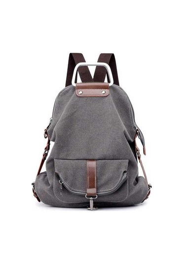 Dancemonkey Moda Kadın Sırt Çantası - Fonksiyonel Omuz Çantası Gri Çok Renkli Çok Renkli