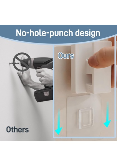 Geeksen Siyah Zımba Kanca Seti 6 Adet - Delme Yok Otomatik Yapışkan - Kaymazsız Yaylı Tutucu Duvar Takımı Siyah