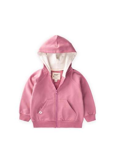 Cigit Kapşonlu Fermuarlı Hırka 1-14 Yaş Fuşya Fuşya