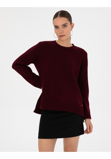 Pierre Cardin Kadın Vişne Kazak /triko 50316310-vr223 Vişne