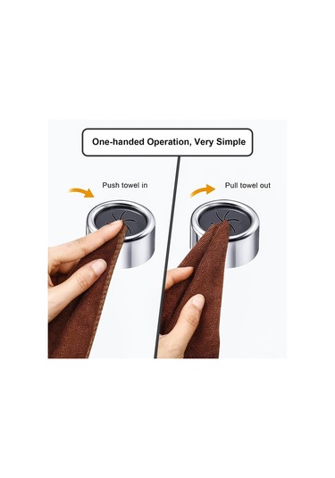 Padalink Abs Materyal Duvar Tipi Mutfak Banyo Havlu Tutucu, Silikon Pençe, Kayma Engeli, 3 Adet Paket, Kolay Kurulum Diğer