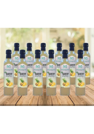 Ananas Sirkesi 12x500 Ml %100 Katkısız Doğal Şekersiz Koruyucu Içermez