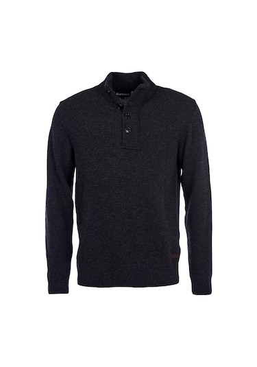 Barbour Patch Half Zip Kazak Ch91 Charcoal Gri