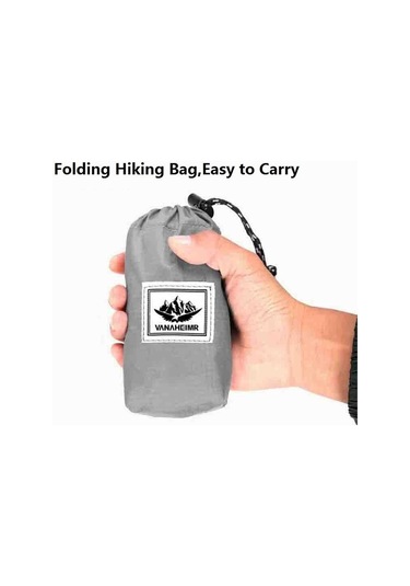 Siyah Katlanabilir Su Geçirmez Nefes Alabilir Yürüyüş Sırt Çantası Bisiklet Sırt Çantası Çantaları Unisex Seyahat Yürüyüş