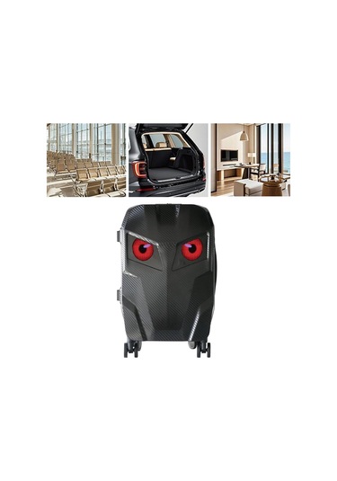 Led Ekranlı Akıllı Valiz Telefon Kontrollü, Sert , 57 X 37 X 22 Cm Seyahat Valizi Siyah