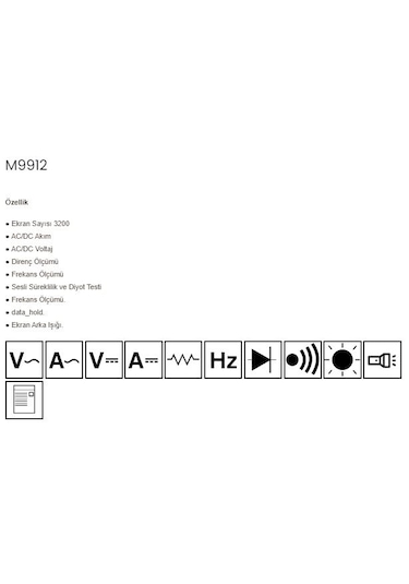 Mastech M9912 - Dijital Ac/dc Pensampermetre - Dmm