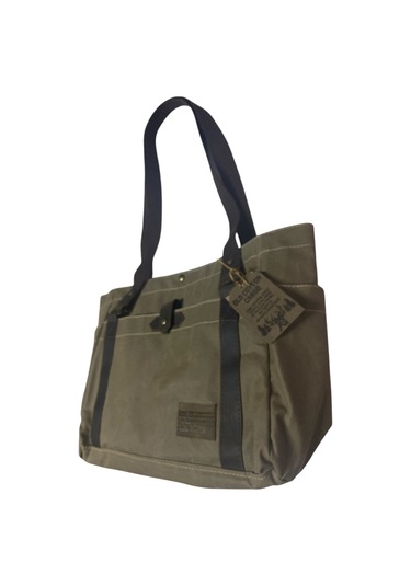 Vintage Salaş Design Su Geçirmez Kanvas Deri Günlük Okul Gezi Omuz Kol Çantası 35x28cm Kahverengi