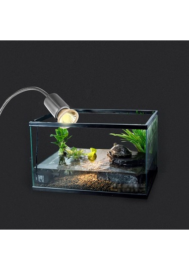 Yifomall 25w Kaplumbağa Güneş Lambası Uva-uvb Tam Spektrum, Seramik Fiyak, 360 Dönen Boru, Avrupa Standartı 220v Gümüş